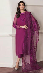 JAZMIN Luxury Chiffon Collection – Heavy Embroidered Organza Dupatta Edition emb 2009