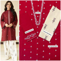 Nishat Lawn 90/70 Heavy Embroidered Shirt & Trouser 2-Piece Suit cmf 2