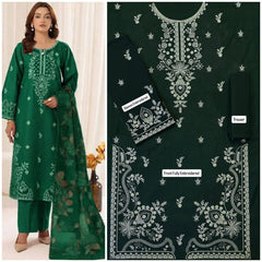 Nishat Lawn 90/70 Heavy Embroidered Shirt & Trouser 2-Piece Suit kk3094