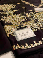 Ethnic Luxury Charmoush Silk Heavy Embroidered Kaftan Suit (EK-E1104)