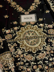 Ethnic Luxury Charmoush Silk Heavy Embroidered Kaftan Suit (EK-E1104)