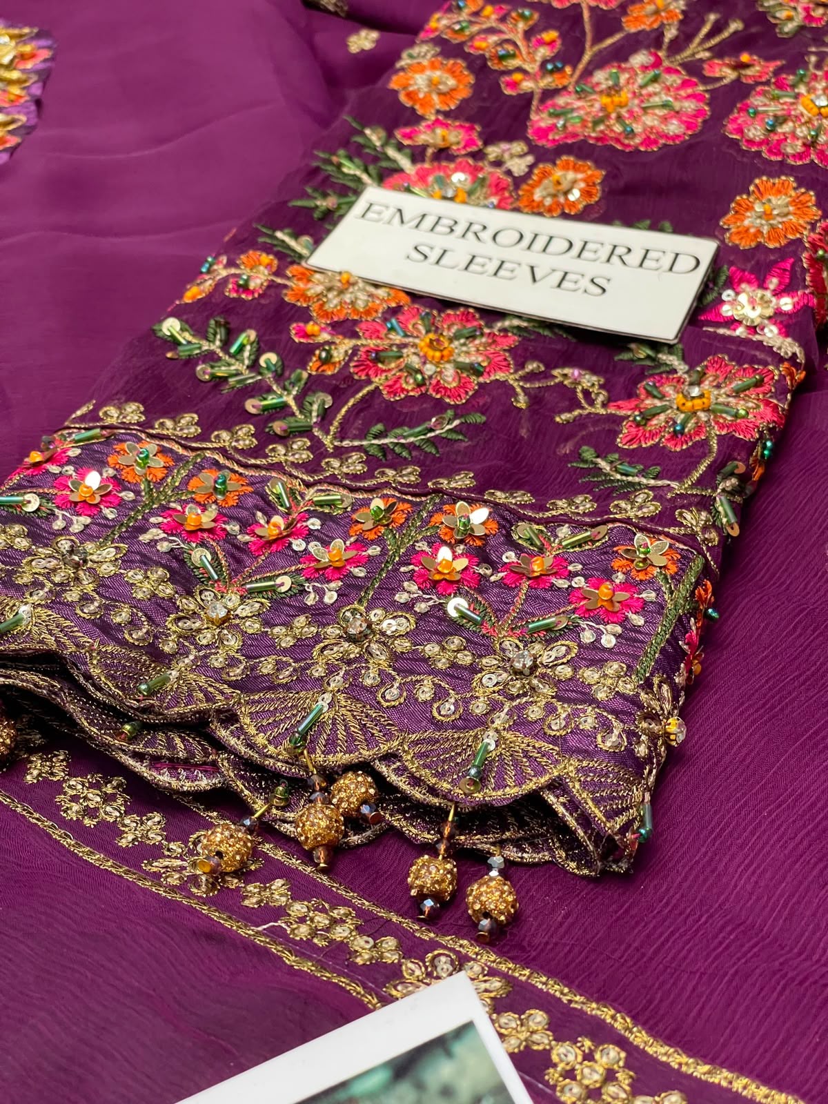 Brand: MARIA B | NET EMBROIDED SAREE| 3PEC-UNSTICHED