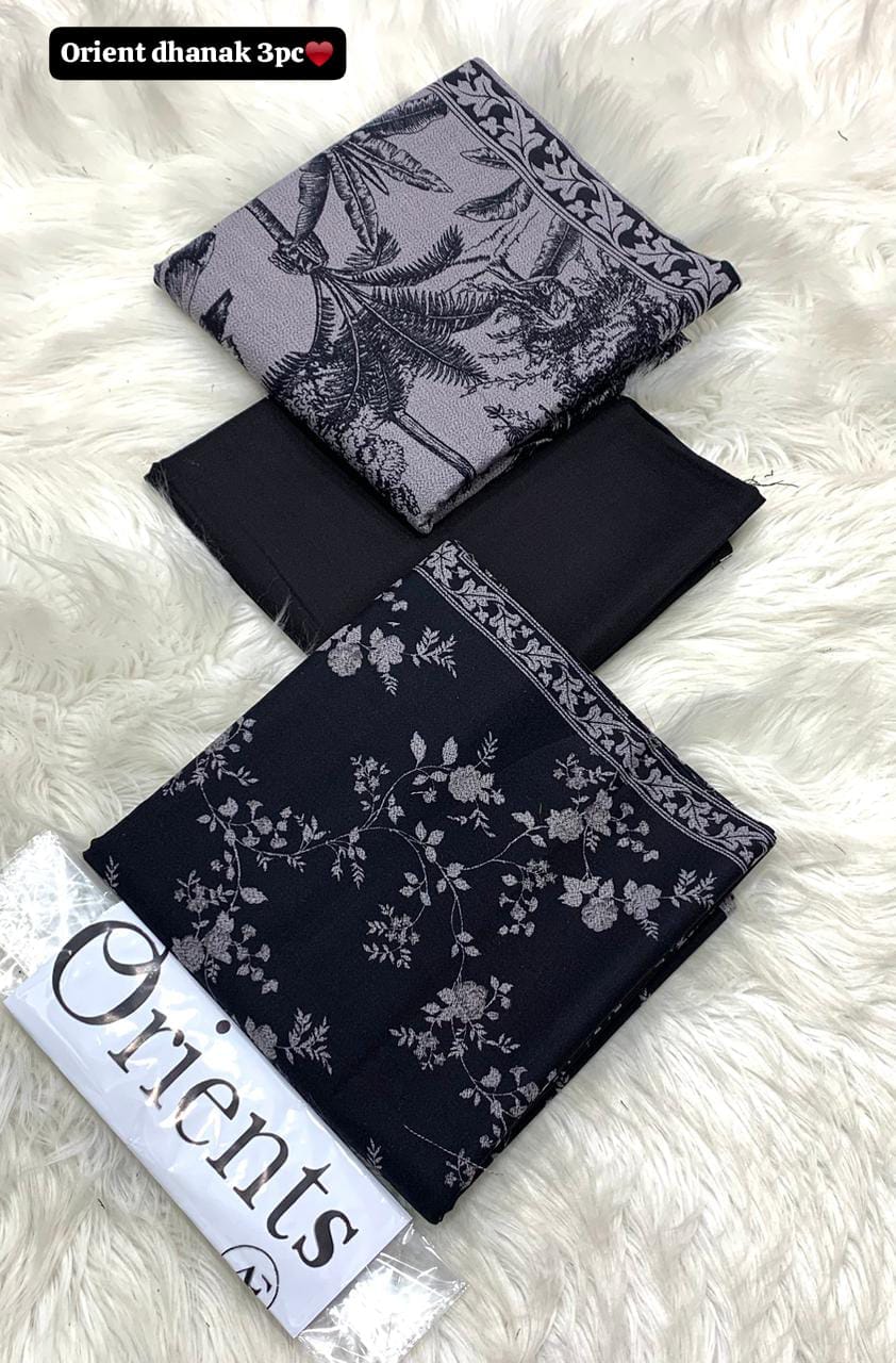 Orient Printed Dhanak 3-Piece Unstitched Suit with Dhanak Dupatta prt