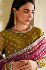Zarif Sequence Embroidered Chiffon 3-Piece Suit (Unstitched Master Replica)