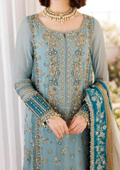 Charizma Adda Work Embroidered Chiffon 3-Piece Suit with Net Dupatta