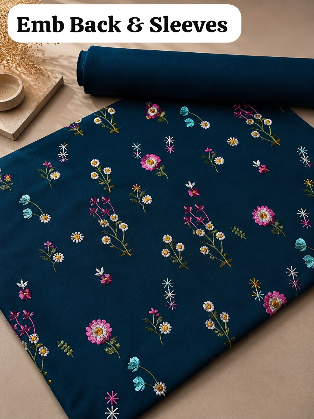 Indian Boty Embroidered Dhanak 2PC Unstitched Suit – Special Deal Collection emb-8354