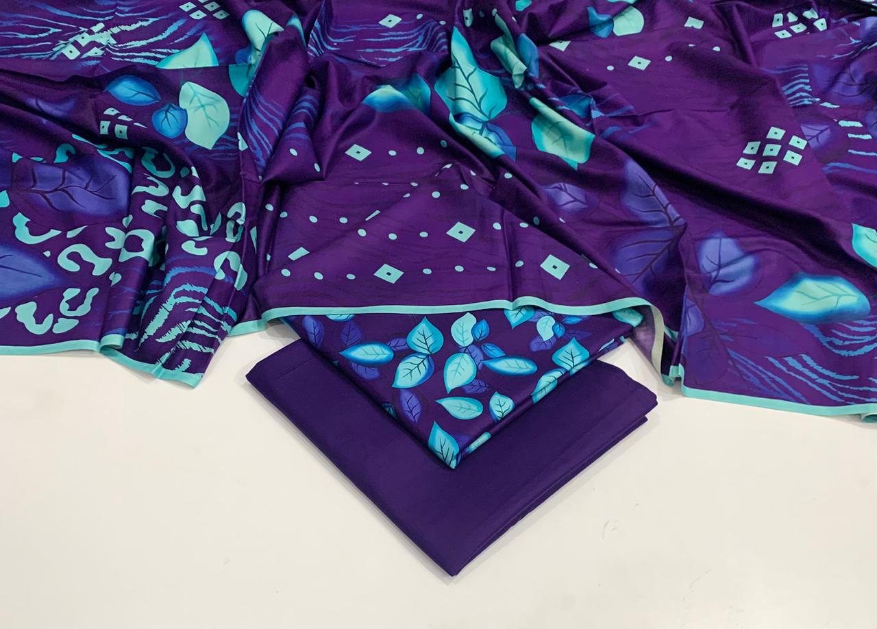 : Orient / IB Bonanza 3PC Linen Suit – Digital Printed Dupatta & All-Over Shirt (72/72 Linen)