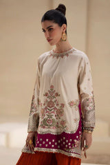 Ethnic Luxury Silk Collection 2026 – Embroidered 3-Piece Suit with Digital Printed Silk Dupatta