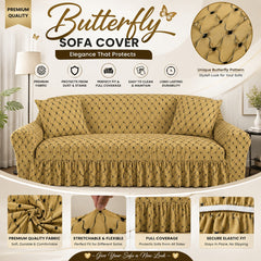 Premium Butterfly Waterproof Sofa Cover – Stretchable & Washable 🛋️✨