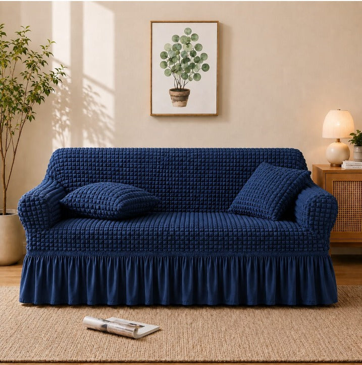 Premium Stretch Bubble Sofa Cover – Soft, Stylish & Protective