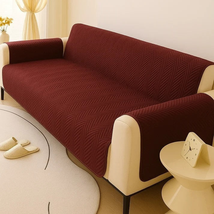 Ultrasonic Microfiber Mat Sofa Cover – Soft, Washable & Protective