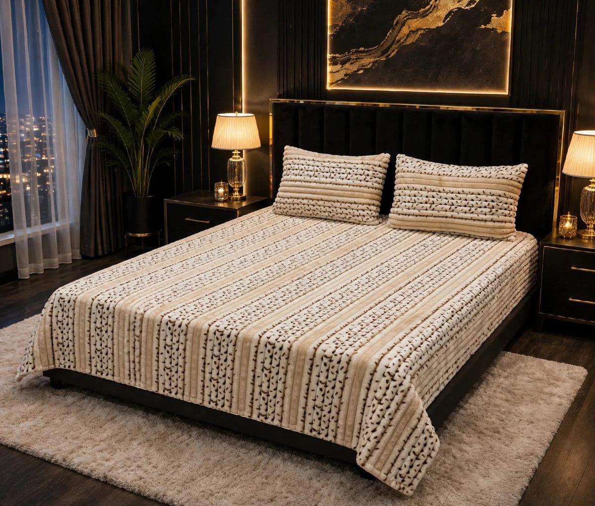 Luxury Plush Mink Velvet Bedsheet Set – Premium Soft & Warm Winter Bedding
