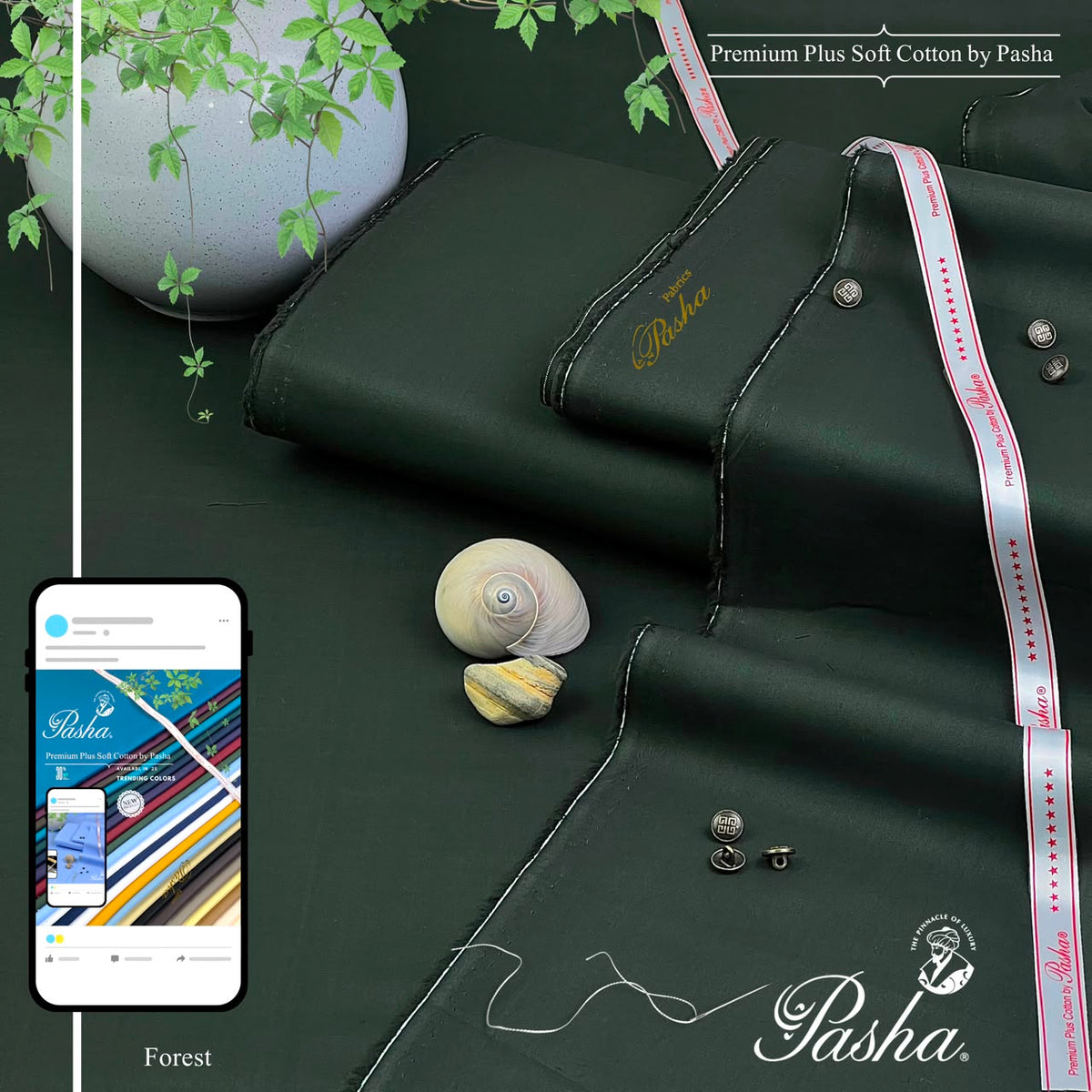 Premium Soft Cotton Unstitched Suit – Comfortable Men’s Suiting P-107
