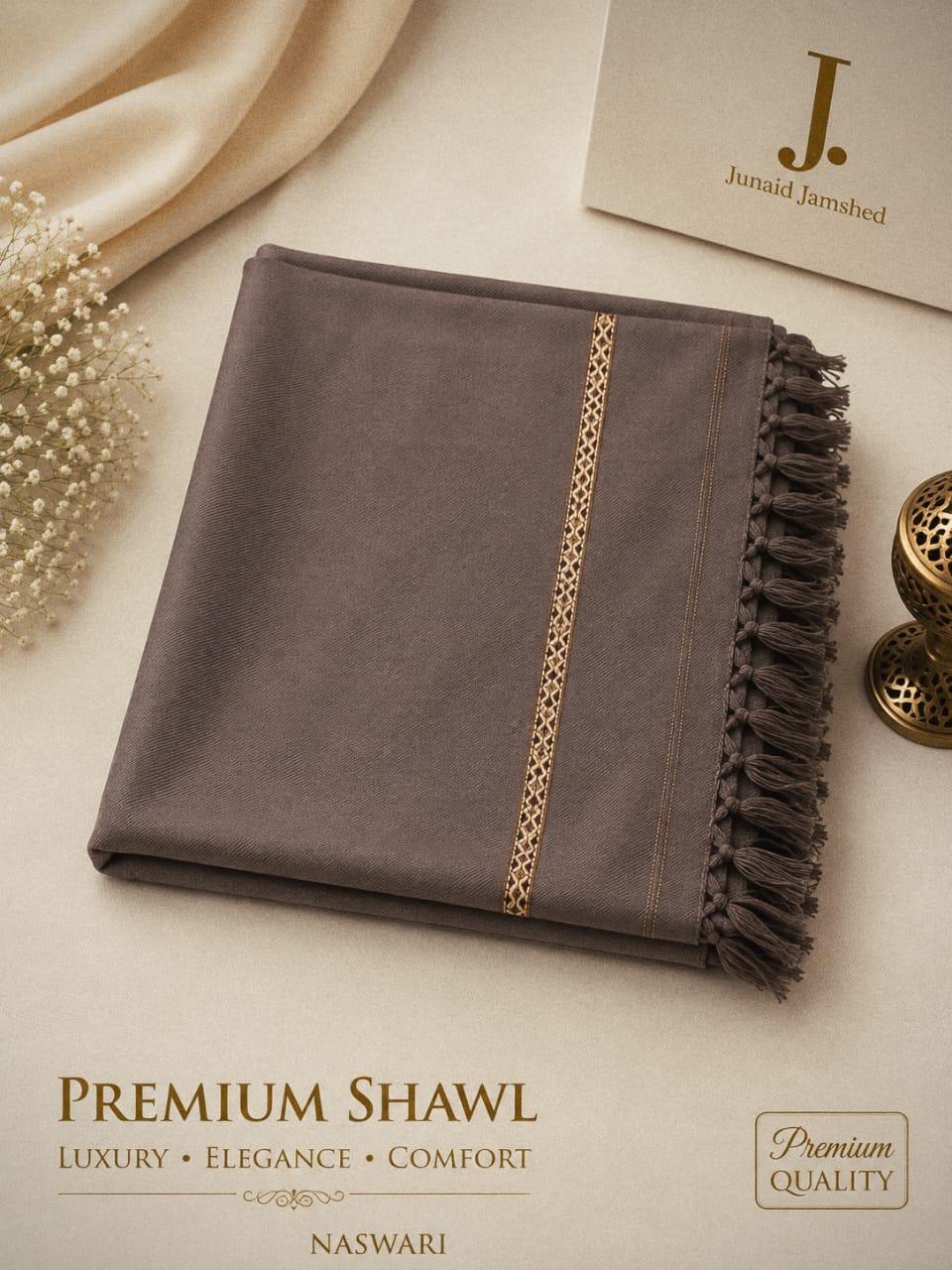 J. Junaid Jamshed Premium Wool Shawl ✨