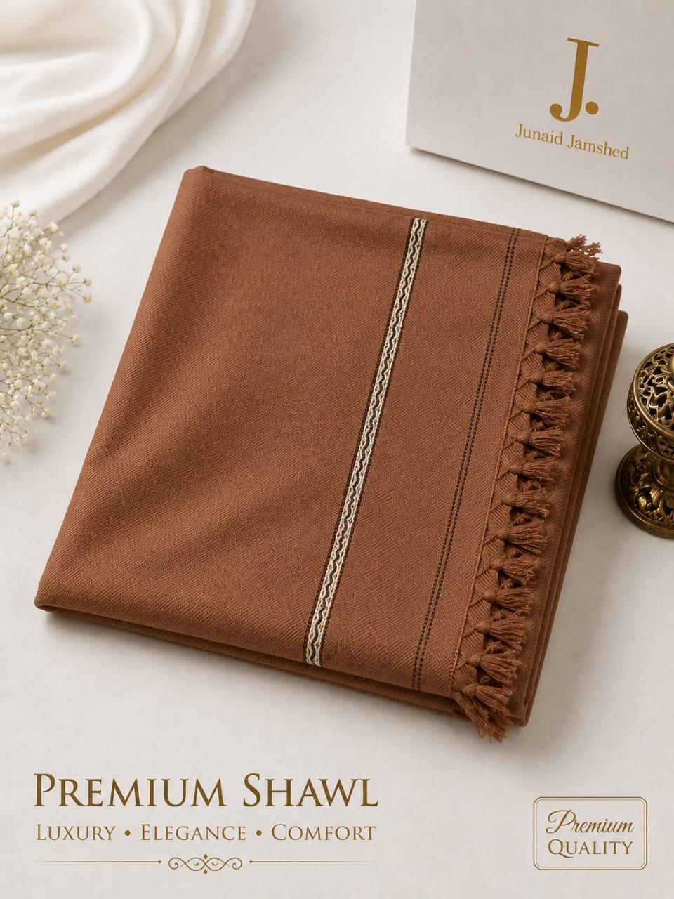 J. Junaid Jamshed Premium Wool Shawl ✨