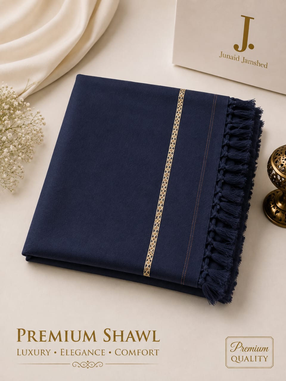 J. Junaid Jamshed Premium Wool Shawl ✨