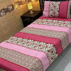 3D Crystal King Size Bedsheet Set – Luxury Medallion Print with Matching Pillow Covers