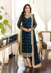 Asim Jofa Chiffon Collection – Sequinned Embroidered Shirt, Dupatta & Trouser