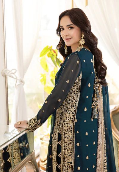 Asim Jofa Chiffon Collection – Sequinned Embroidered Shirt, Dupatta & Trouser