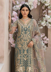 Imrozia Luxury Organza Collection – Heavy Embroidered Shirt, Tye & Dye Dupatta & Satin Silk Trouser